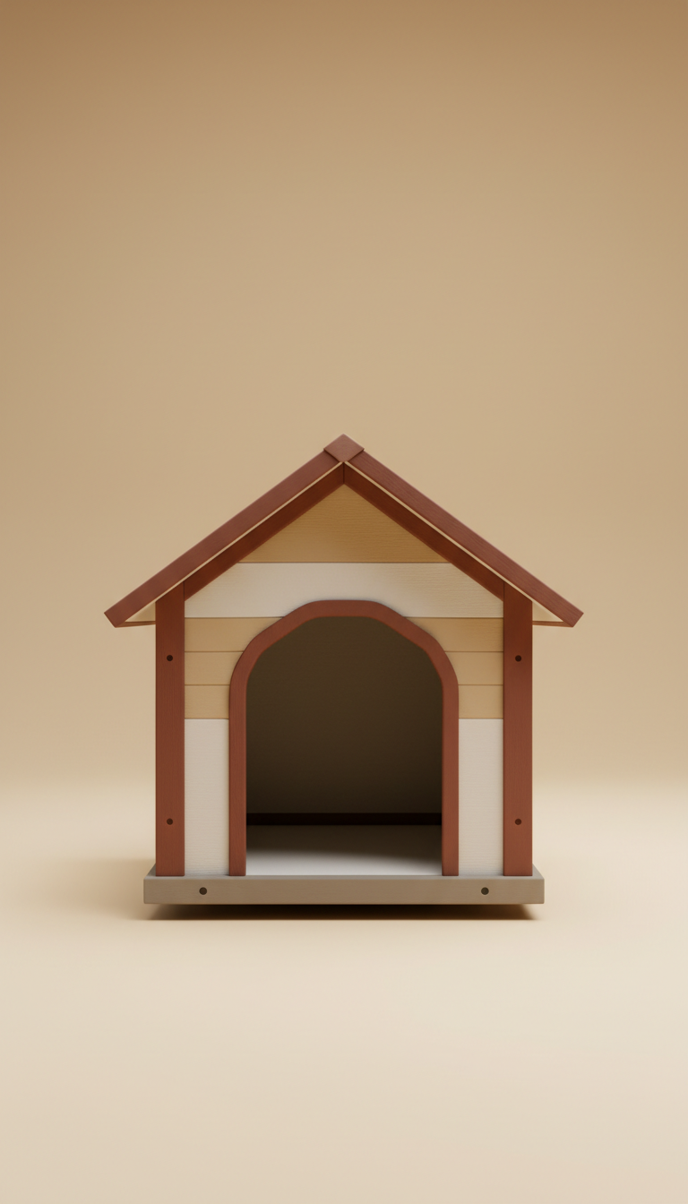 Modular Pitched-roof Dog House